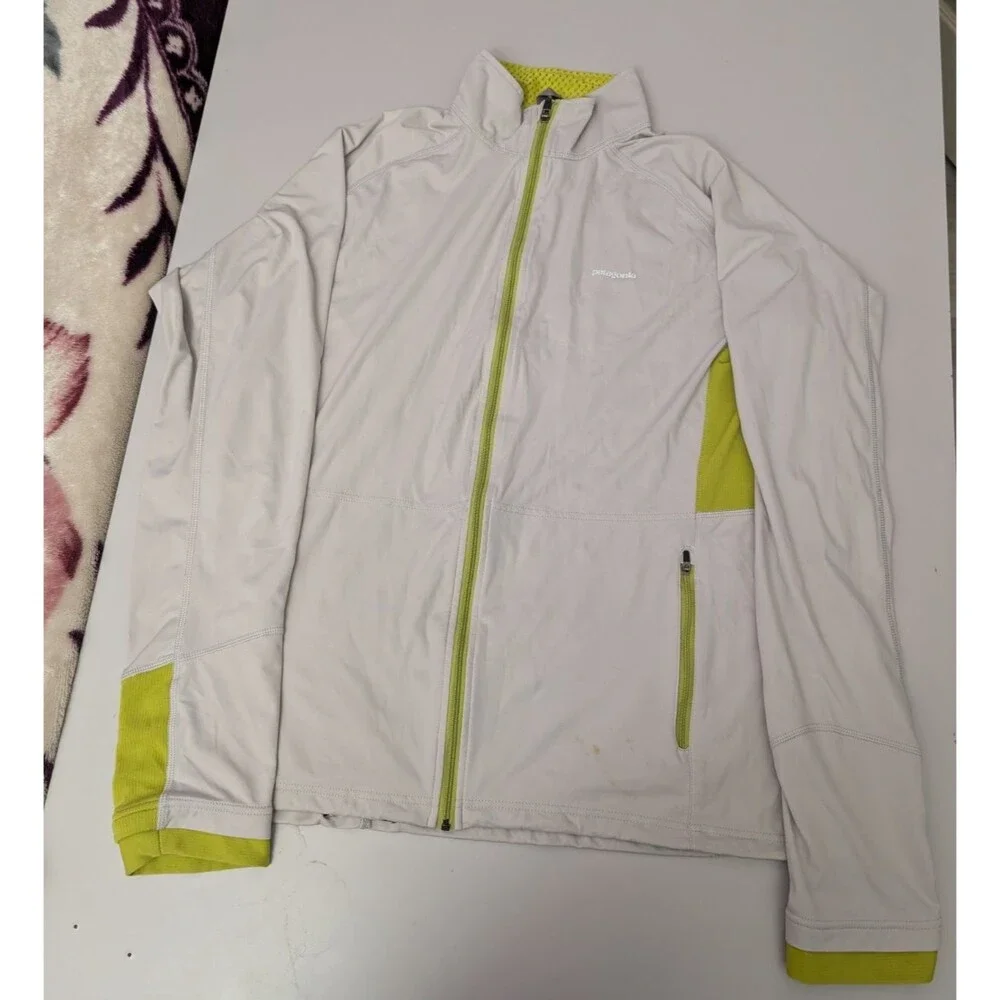 Patagonia Integral Jacket Mens Gray Power Dry Full Zip Running Cycle 22.5x27